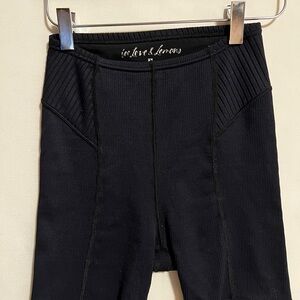 For Love And Lemons Black Ribbed Bike Shorts - size XS